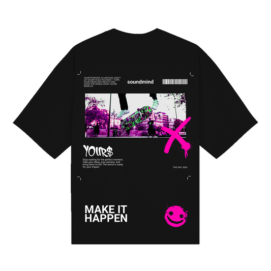 Soundmind "Make It Happen" Pro Club Tee in Graphic design
